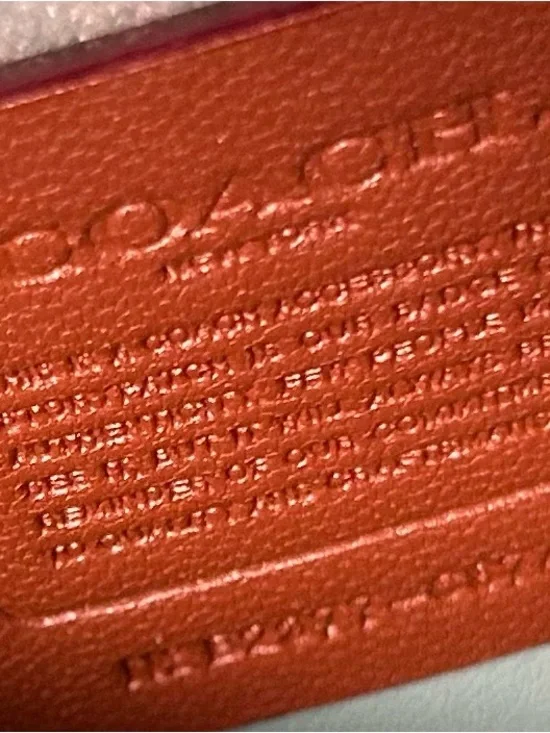 Coach Small Pebbled Leather Crossbody in Aqua & card case that can be worn alone - Picture 7 of 10